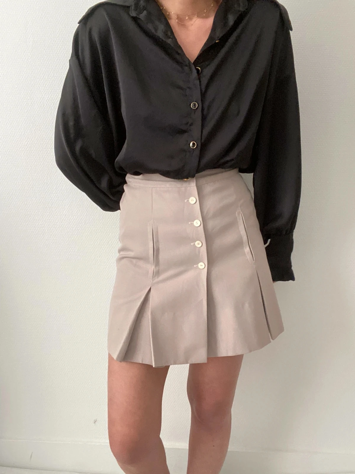 🌺 Vintage mini rok met knoopsluiting – photo 9